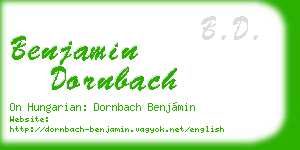 benjamin dornbach business card