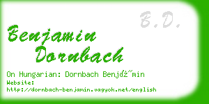 benjamin dornbach business card